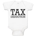 Baby Clothes Tax Deduction Black Silhouette Rubber Stamp Baby Bodysuits Cotton