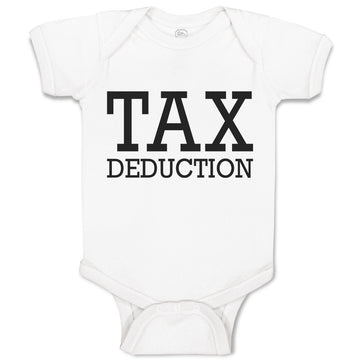 Baby Clothes Tax Deduction Black Silhouette Rubber Stamp Baby Bodysuits Cotton
