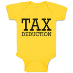 Baby Clothes Tax Deduction Black Silhouette Rubber Stamp Baby Bodysuits Cotton