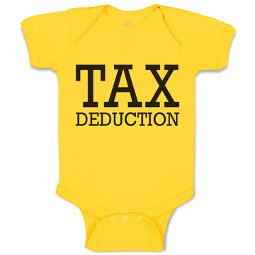 Baby Clothes Tax Deduction Black Silhouette Rubber Stamp Baby Bodysuits Cotton