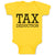Baby Clothes Tax Deduction Black Silhouette Rubber Stamp Baby Bodysuits Cotton