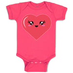 Baby Clothes Love Heart with Face Baby Bodysuits Boy & Girl Cotton