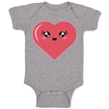 Baby Clothes Love Heart with Face Baby Bodysuits Boy & Girl Cotton