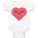 Baby Clothes Love Heart with Face Baby Bodysuits Boy & Girl Cotton