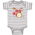 Baby Clothes Orchestra Musical Instruments Drums Baby Bodysuits Cotton