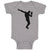 Baby Clothes Silhouette Floss Dance Style Position Baby Bodysuits Cotton