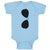 Baby Clothes Stylish Black Sunglass Baby Bodysuits Boy & Girl Cotton