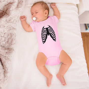 Baby Clothes Human Skull Chest Bone Skeleton Baby Bodysuits Boy & Girl Cotton