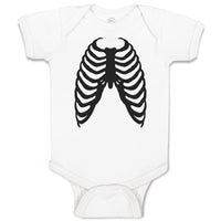 Baby Clothes Human Skull Chest Bone Skeleton Baby Bodysuits Boy & Girl Cotton