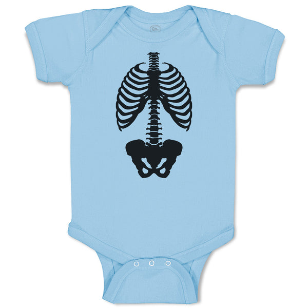 Baby Clothes Silhouette Human Anatomy Skull Bone Skeleton Baby Bodysuits Cotton