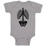 Baby Clothes Silhouette Human Anatomy Skull Bone Skeleton Baby Bodysuits Cotton