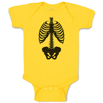 Baby Clothes Silhouette Human Anatomy Skull Bone Skeleton Baby Bodysuits Cotton