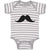 Baby Clothes Man's Facial Hair Mustache Baby Bodysuits Boy & Girl Cotton