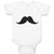 Baby Clothes Man's Facial Hair Mustache Baby Bodysuits Boy & Girl Cotton
