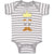 Baby Clothes King The Ruler with Closed Eyes, Mustache and Crown on Head Cotton