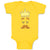 Baby Clothes King The Ruler with Closed Eyes, Mustache and Crown on Head Cotton