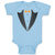Baby Clothes Men's Fashion Coat Suit Costume with Bowtie Baby Bodysuits Cotton