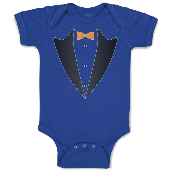 Baby Clothes Men's Fashion Coat Suit Costume with Bowtie Baby Bodysuits Cotton