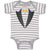 Baby Clothes Men's Fashion Coat Suit Costume with Bowtie Baby Bodysuits Cotton