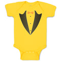 Baby Clothes Men's Fashion Coat Suit Costume with Bowtie Baby Bodysuits Cotton