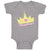 Baby Clothes The King of Ruler Prince Crown Baby Bodysuits Boy & Girl Cotton