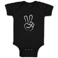 Baby Clothes Peace Symbol Hand Gesture Baby Bodysuits Boy & Girl Cotton
