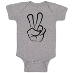 Baby Clothes Peace Symbol Hand Gesture Baby Bodysuits Boy & Girl Cotton