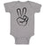 Baby Clothes Peace Symbol Hand Gesture Baby Bodysuits Boy & Girl Cotton