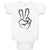 Baby Clothes Peace Symbol Hand Gesture Baby Bodysuits Boy & Girl Cotton