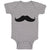 Baby Clothes Italy Man's Facial Hair Mustache Style 3 Baby Bodysuits Cotton
