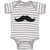 Baby Clothes Italy Man's Facial Hair Mustache Style 3 Baby Bodysuits Cotton