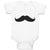 Baby Clothes Italy Man's Facial Hair Mustache Style 3 Baby Bodysuits Cotton