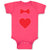 Baby Clothes Red Bowtie and Heart Love Symbol Baby Bodysuits Boy & Girl Cotton