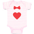 Baby Clothes Red Bowtie and Heart Love Symbol Baby Bodysuits Boy & Girl Cotton