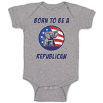 Baby Clothes Born Republican Elephant Mascot Usa Stars Stripes Flag Cotton