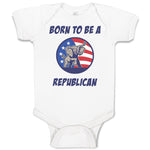 Baby Clothes Born Republican Elephant Mascot Usa Stars Stripes Flag Cotton