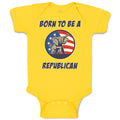 Baby Clothes Born Republican Elephant Mascot Usa Stars Stripes Flag Cotton