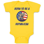 Baby Clothes Born Republican Elephant Mascot Usa Stars Stripes Flag Cotton
