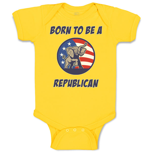 Baby Clothes Born Republican Elephant Mascot Usa Stars Stripes Flag Cotton