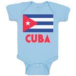 Baby Clothes National Flag of Cuba Design Style 2 Baby Bodysuits Cotton