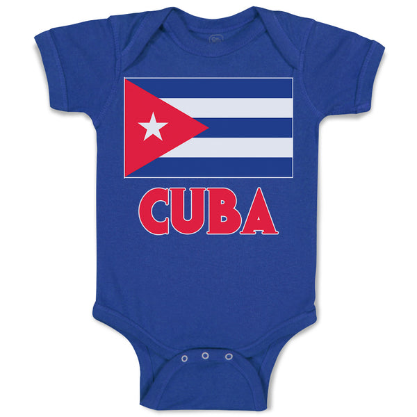 Baby Clothes National Flag of Cuba Design Style 2 Baby Bodysuits Cotton