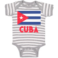 Baby Clothes National Flag of Cuba Design Style 2 Baby Bodysuits Cotton