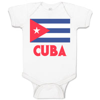 Baby Clothes National Flag of Cuba Design Style 2 Baby Bodysuits Cotton