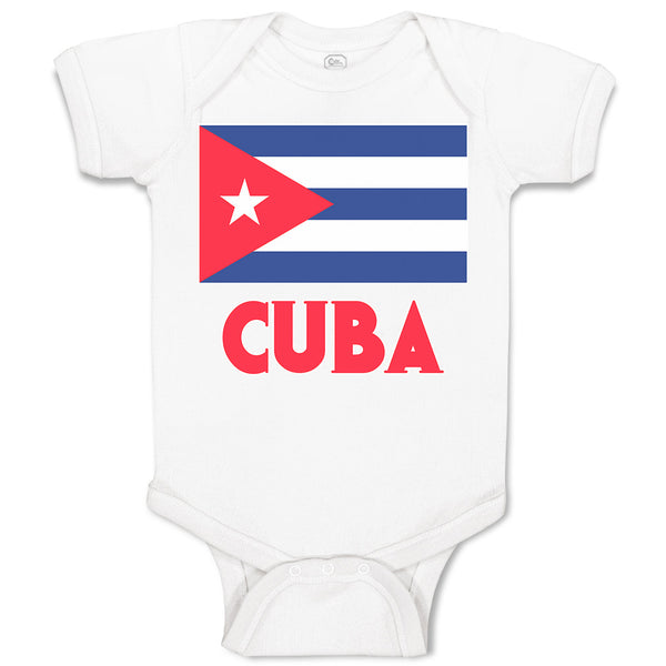 Baby Clothes National Flag of Cuba Design Style 2 Baby Bodysuits Cotton