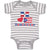 Baby Clothes Dominirican National Flag Puerto Rican Along Red Heart Cotton