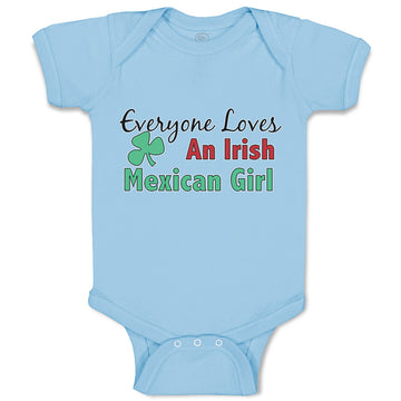 Baby Clothes Everyone Loves An Irish Mexican Girl with Shamrock Leaf Symbol
