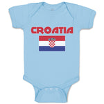 Baby Clothes Flag of Croatia Usa Baby Bodysuits Boy & Girl Cotton