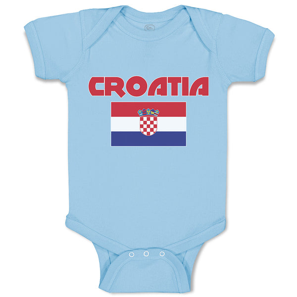 Baby Clothes Flag of Croatia Usa Baby Bodysuits Boy & Girl Cotton