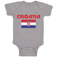 Baby Clothes Flag of Croatia Usa Baby Bodysuits Boy & Girl Cotton