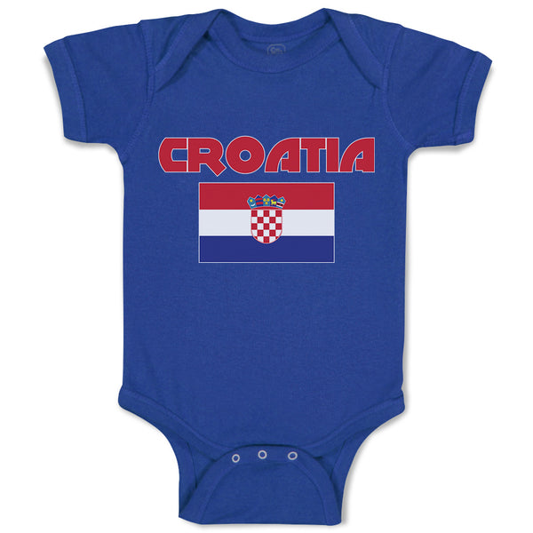 Baby Clothes Flag of Croatia Usa Baby Bodysuits Boy & Girl Cotton